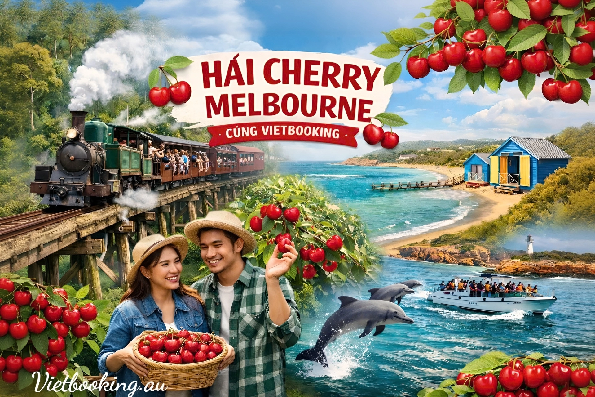 Việt booking - VietBooking - Vbooking - Hái Cherry ở Melbounre - Trải Nghiệm Mùa Hè Úc cùng Vietbooking
